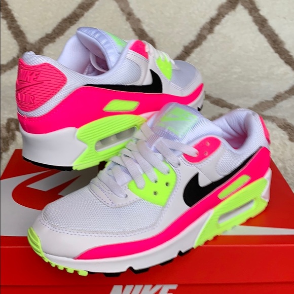 WMNS NIKE AIR MAX 90 White/Black-Pink Blast - Picture 5 of 16